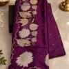 SEMI TUSSER SAREES- Deep Wine Purple