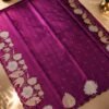 SEMI TUSSER SAREES- Deep Wine Purple
