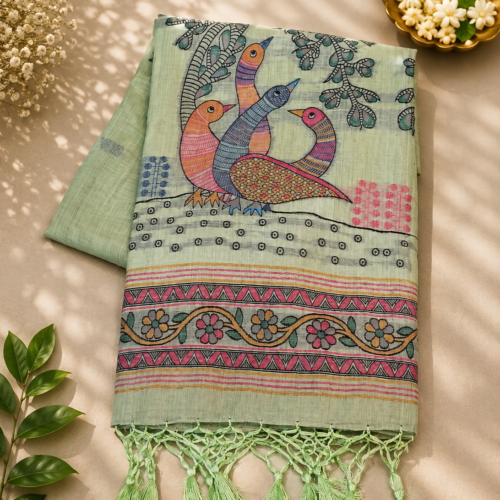 ChatGPT Image Aug 28, 2026, 01_27_12 PM CHIRALA COTTON SAREE - Pista Green