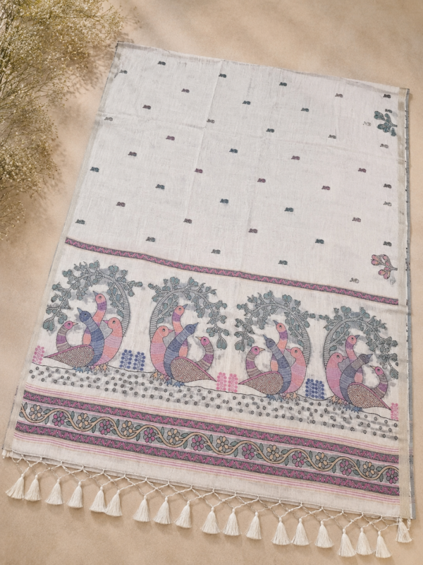 CHIRALA COTTON SAREE - HALF WHITE