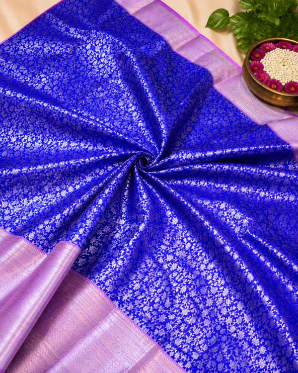 ChatGPT Image Aug 30, 2026, 01_21_54 PM SEMI KANCHIPURAM SILK - Royal Blue with Magenta Pink