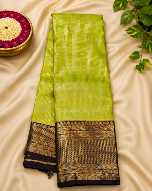 ChatGPT Image Aug 30, 2026, 01_34_53 PM SEMI KANCHIPURAM SILK - Parrot Green