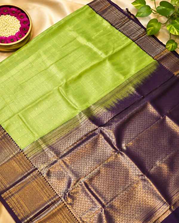 ChatGPT Image Aug 30, 2026, 01_36_26 PM SEMI KANCHIPURAM SILK - Parrot Green