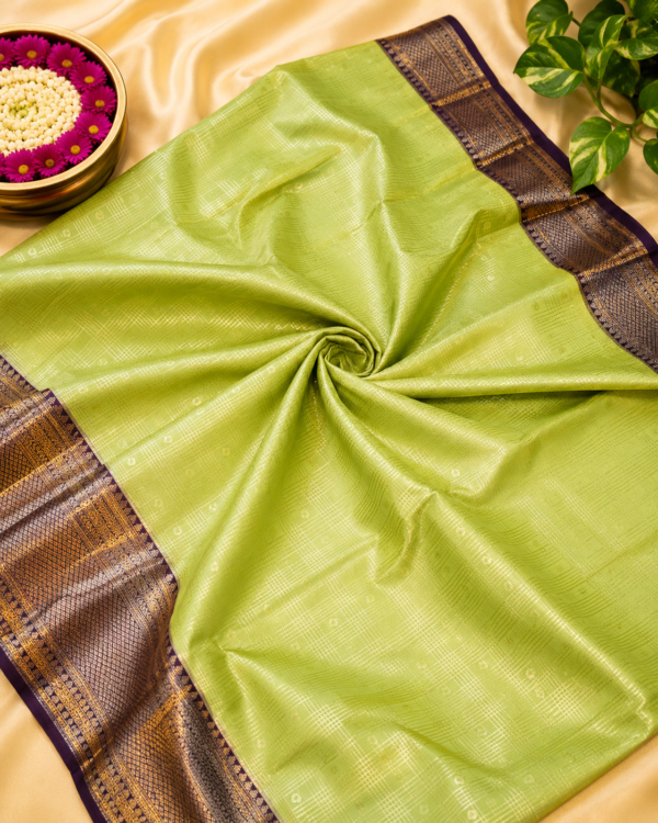 ChatGPT Image Aug 30, 2026, 01_36_45 PM SEMI KANCHIPURAM SILK - Parrot Green