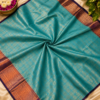 SEMI KANCHIPURAM SILK - Teal Blue