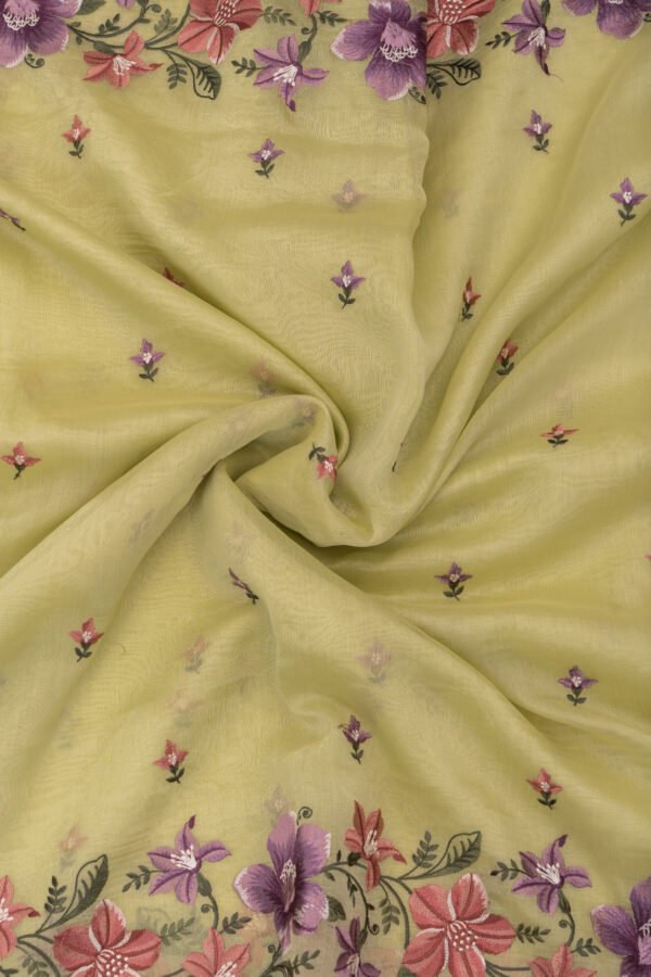 _DSC5859 ORGANZA SAREE - Pastel Pistachio Green