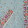 _DSC5860 ORGANZA SAREE - Ice Blue with Purple