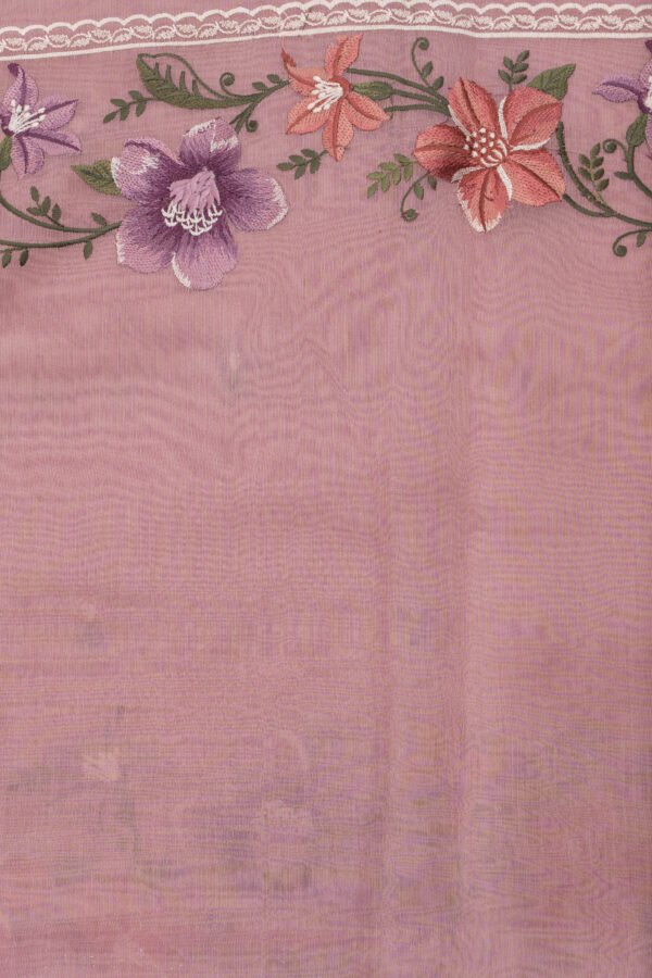 _DSC5868 ORGANZA SAREE - Dusty Rose Pink