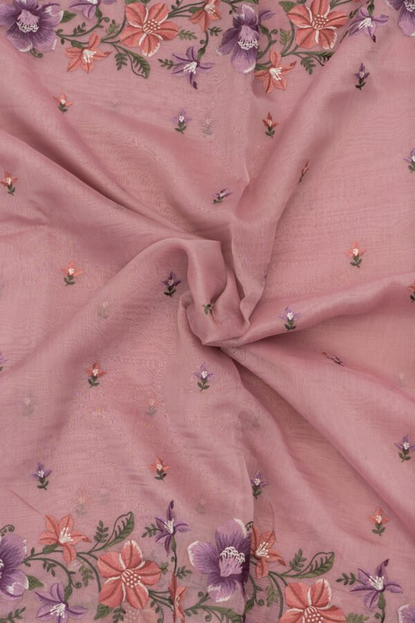 _DSC5869 ORGANZA SAREE - Dusty Rose Pink