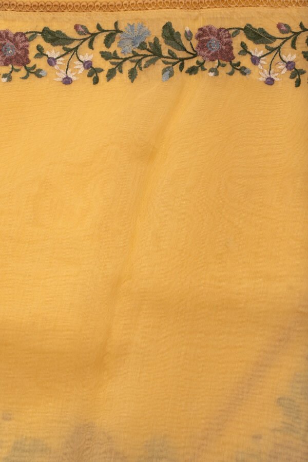 ORGANZA SAREE - Mustard Yellow