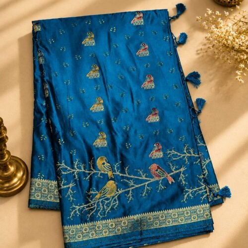 BANARAS SATIN  - TEAL