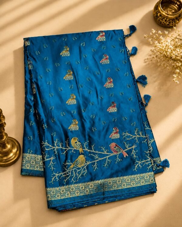 BANARAS SATIN  - TEAL