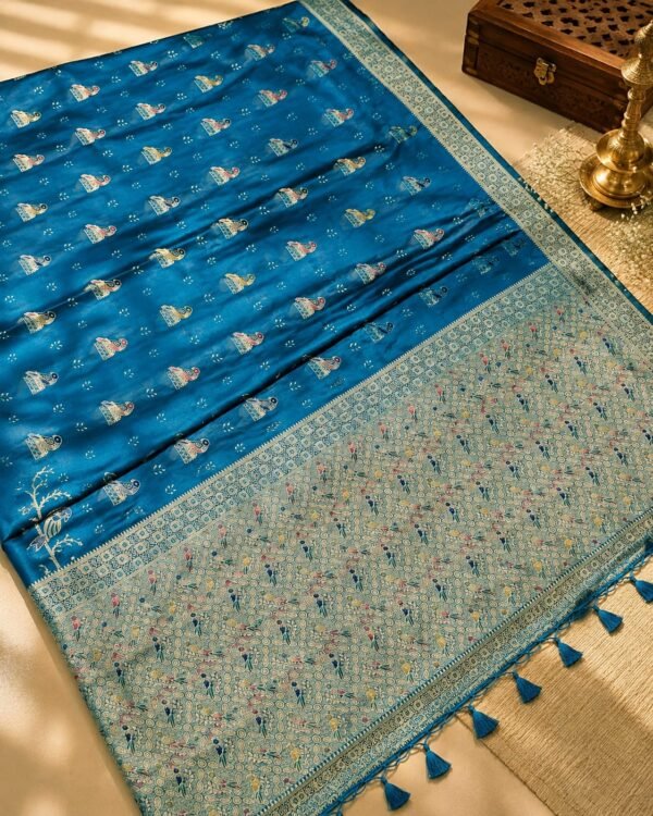 BANARAS SATIN  - TEAL
