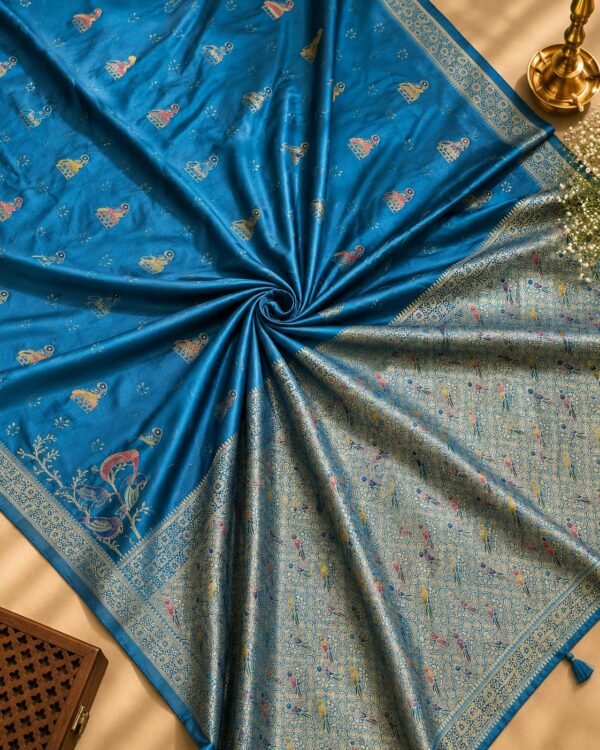 BANARAS SATIN  - TEAL