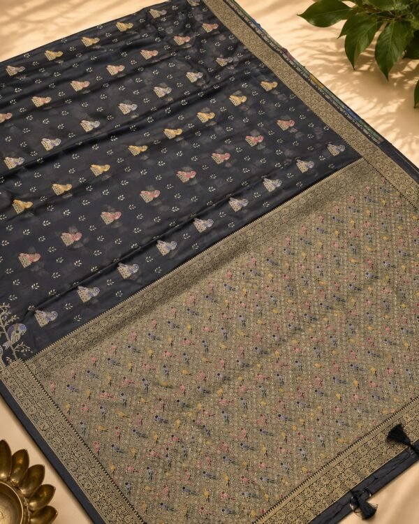 BANARAS SATIN - BLACK