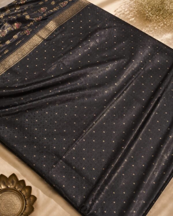 BANARAS SATIN - BLACK
