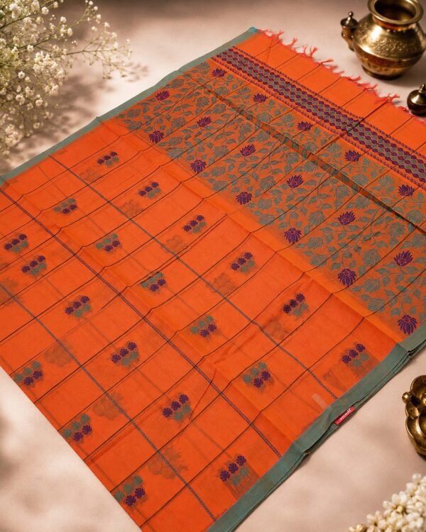 COTTON SAREES - Orange