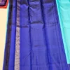Kancheepuram Silks Sarees - Ananda Blue With Navy Blue (2) Kancheepuram Silks Sarees - Ananda Blue With Navy Blue