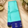 Kancheepuram Silks Sarees - Ananda Blue With Navy Blue (4) Kancheepuram Silks Sarees - Ananda Blue With Navy Blue