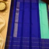 Kancheepuram Silks Sarees - Aqua Green With Royal Blue