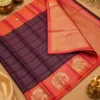 Kancheepuram Silks Sarees - Coffee Brown With Peach (2) Kancheepuram Silks Sarees - Coffee Brown With Peach