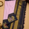 Kancheepuram Silks Sarees - Light Purple With Navy Blue