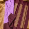 Kancheepuram Silks Sarees - Lilac With Maroon Kancheepuram Silks Sarees - Lilac With Maroon