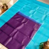 Soft Silks Sarees - Blue And Royal Purple (2) Soft Silks Sarees - Blue And Royal Purple