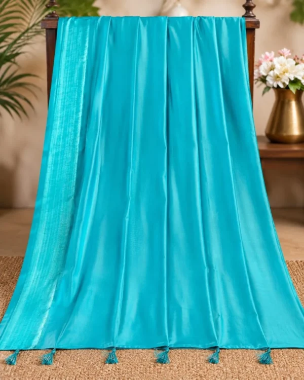 Soft Silks Sarees - Blue And Royal Purple Soft Silks Sarees - Blue And Royal Purple