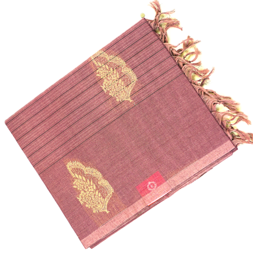 PURE COTTON SAREES - Dusty Rose