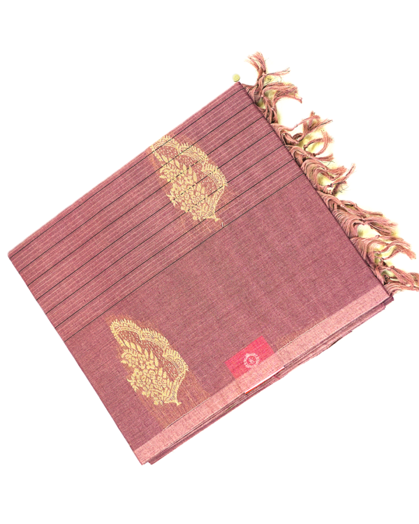 PURE COTTON SAREES - Dusty Rose