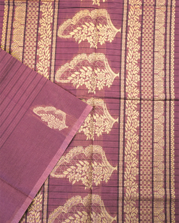 PURE COTTON SAREES - Dusty Rose