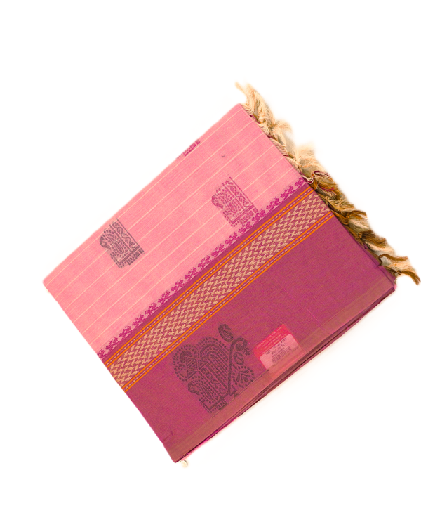 021 PURE COTTON SAREES - Blush Pink