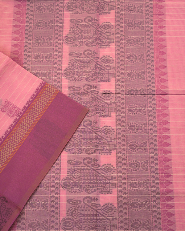 023 PURE COTTON SAREES - Blush Pink