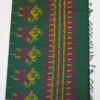 PURE COTTON SAREES - Deep Emerald Green with Rani Pink & Gold