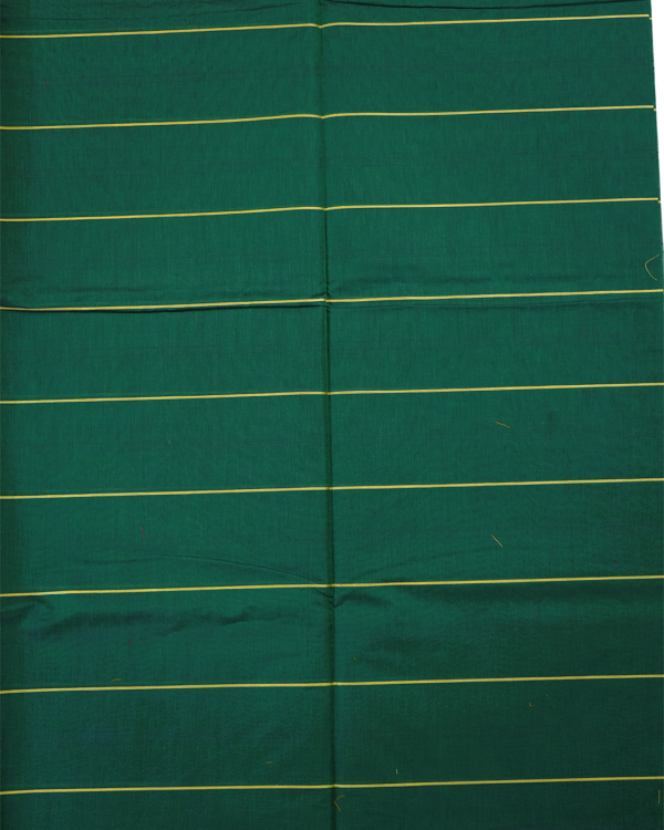 PURE COTTON SAREES - Deep Emerald Green with Rani Pink & Gold