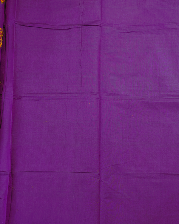 04 PURE COTTON SAREES - Deep Purple