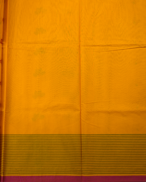 PURE COTTON SAREES - Mustard Yellow