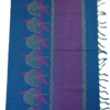 06 PURE COTTON SAREES - Denim Blue with Magenta Purple