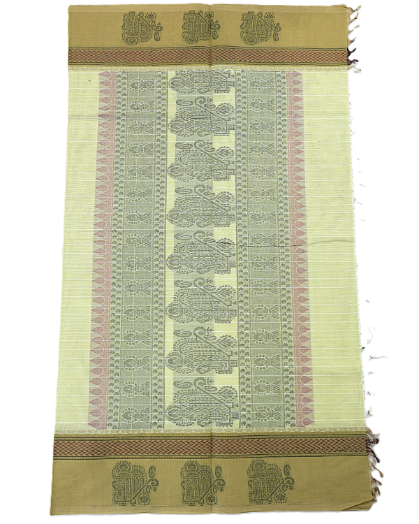 PURE COTTON SAREE - Pastel Yellow