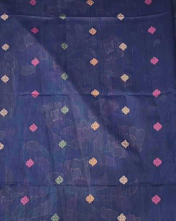 PURE COTTON SAREE - Deep Royal Purple