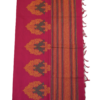 PURE COTTON SAREE - Wine Red with Plum Purple & Mustard Gold