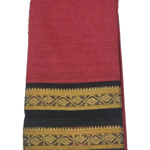 12 CHETTINAD COTTON SAREES - Wine Red