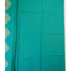 .12 PURE COTTON SAREES - Aqua Teal with Cream & Purple