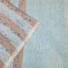 COTTON SAREES - Pastel Aqua Blue with Grey and Multicolour Floral Print