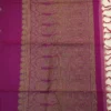 PURE COTTON SAREES - Deep Magenta with Antique Gold