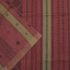 15 PURE COTTON SAREE - Dusty Rose Pink with Beige