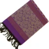 PURE COTTON SAREES - Deep Violet with Antique Gold & Black