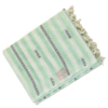 PURE COTTON SAREES - Mint Green with White & Charcoal Grey