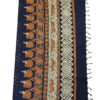 PURE COTTON SAREE - Midnight Navy Blue with Wine & Antique Gold